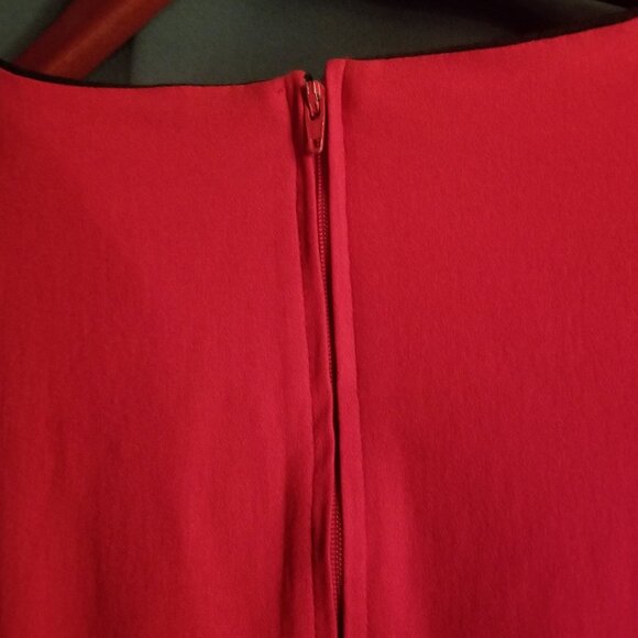 Pinup Couture Asian inspired Red Midi Dress - Picture 4 of 5